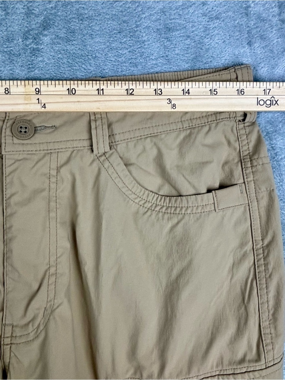 REI Co-op Pants Mens 34X32 Tan Beige Sahara Convertible Cargo Hiking 23414 - Picture 12 of 16